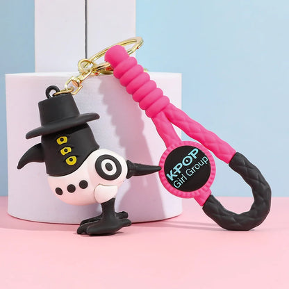 New KPOP Demon Hunters Little Tiger Keychain Pendant Cartoon Anime Monster Hunt Girl Key Ring Bag Hanging Decoration Gift