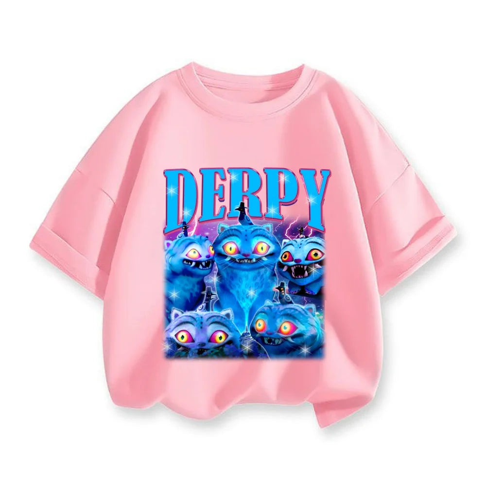 Kpop Demon Hunters Children's Clothing Short Sleeve T-shirt Cute Rumi Zoey Mira Shirts Harajuku Tops for Boys Girls Clothes Gif