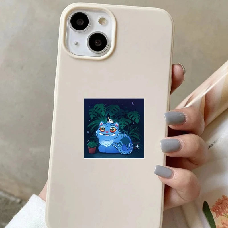 2025 MINISO brand new co branded K-op Movie Demon Hunters Huntrix Saja Boys Derpy Tiger Stickers  Vinyl  Toy Kid Gifts