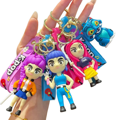KPop Devil Hunter Peripheral Widget Rumi Mira Zoe PVC Keychain Backpack Decoration Widget Accessories Toys
