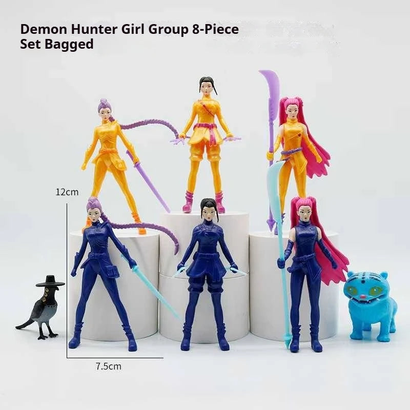 5/8/12pcs/Set Kpop Demon Hunters Figure Model Toy PVC Cartoon Gaming Peripherals Desk Collection Figures Model Toy For Kid