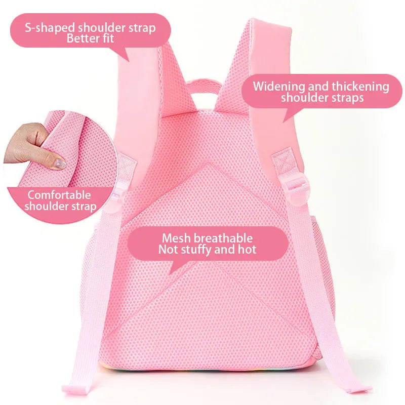 For K-Pop Demon Hunters Student Rainbow Backpack Anime Accessories HUNTR/X Rumi Mira Zoey Schoolbag Children's Birthday Gifts