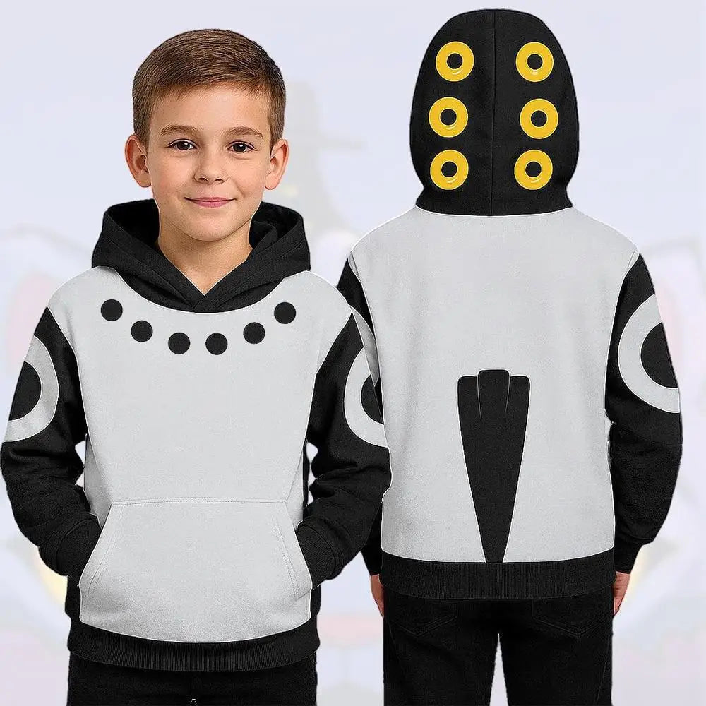 Hot Selling Kpop Demon Hunter Print Hoodie Autumn And Winter Trend Casual Pullover Men's Halloween Role Play Costume Gift