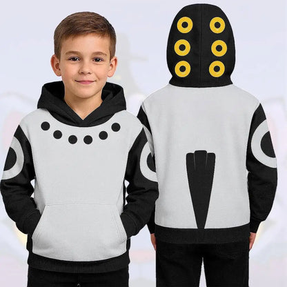 Hot Selling Kpop Demon Hunter Print Hoodie Autumn And Winter Trend Casual Pullover Men's Halloween Role Play Costume Gift