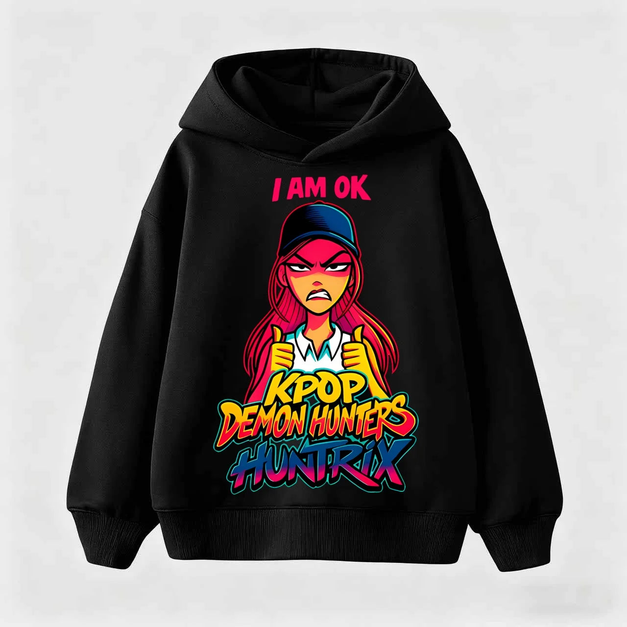 KPop Demon Hunters Hoodies Baby Girl Boy Clothes Fashion Casual Hooded Sweatshirts K-Pop Demon Hunters Pullover Kids Outfits Gif