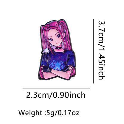 Kpop Demon Hunters Brooch Pines Lapel Pins Badge on Backpack Clothing Accessories Fashion Jewelry Friends Gifts Decorations Gift