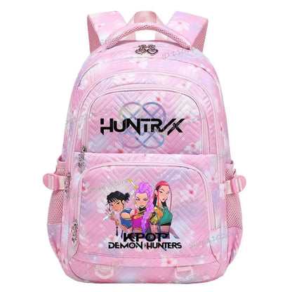 Kpop Demon Hunters Backpack Cartoon Rumi Mira Zoey HUNTR/X Saja Boys Print Schoolbag Large Capacity Student School Bas for Girls