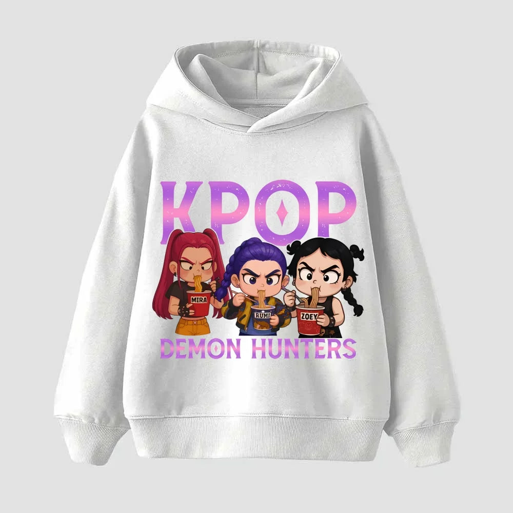KPop Demon Hunters Saja Boys Hoodie For Kids Autumn Fashion Sweatshirt Funny Fans Gift Anime Hooded Pullover Girls Boys Hoodies