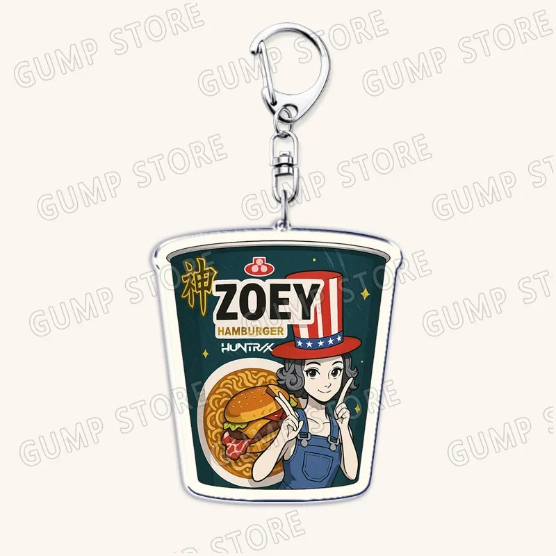 Popular Kpop TV Demon Hunters Huntrix Saja Boys Keychains for Accessories Bag Rumi Zoey Jinu Keyring Jewelry Fans Friends Gifts