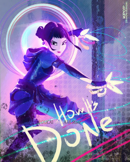 New K-Pop Girls Group Demon Hunters Art Fans Artwork Music Movie Anime Kpop Poster Canvas Painting Wall Pictures Fans Home Decor