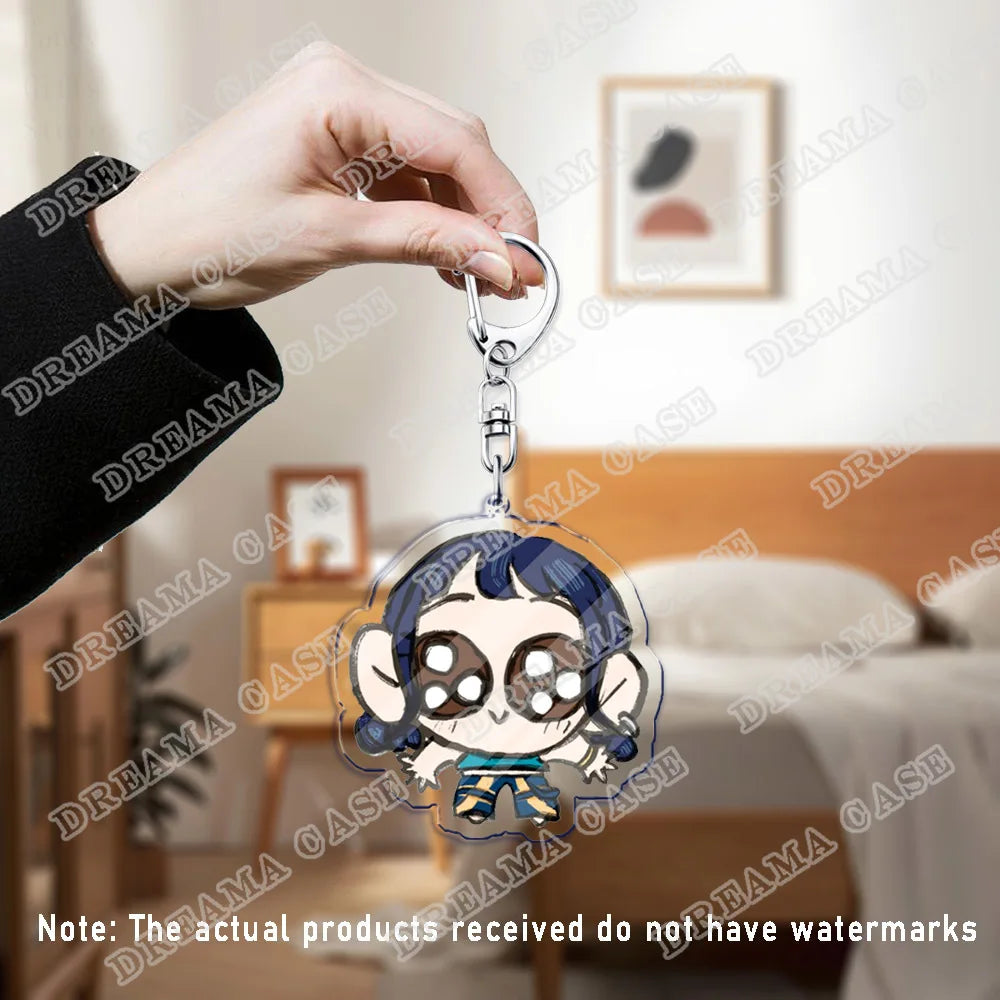 Cartoon K-Pop Demon Hunters Saja Boys Acrylic Keychains Ring Double-Sided Key Chain Jewelry Fan Love Gifts