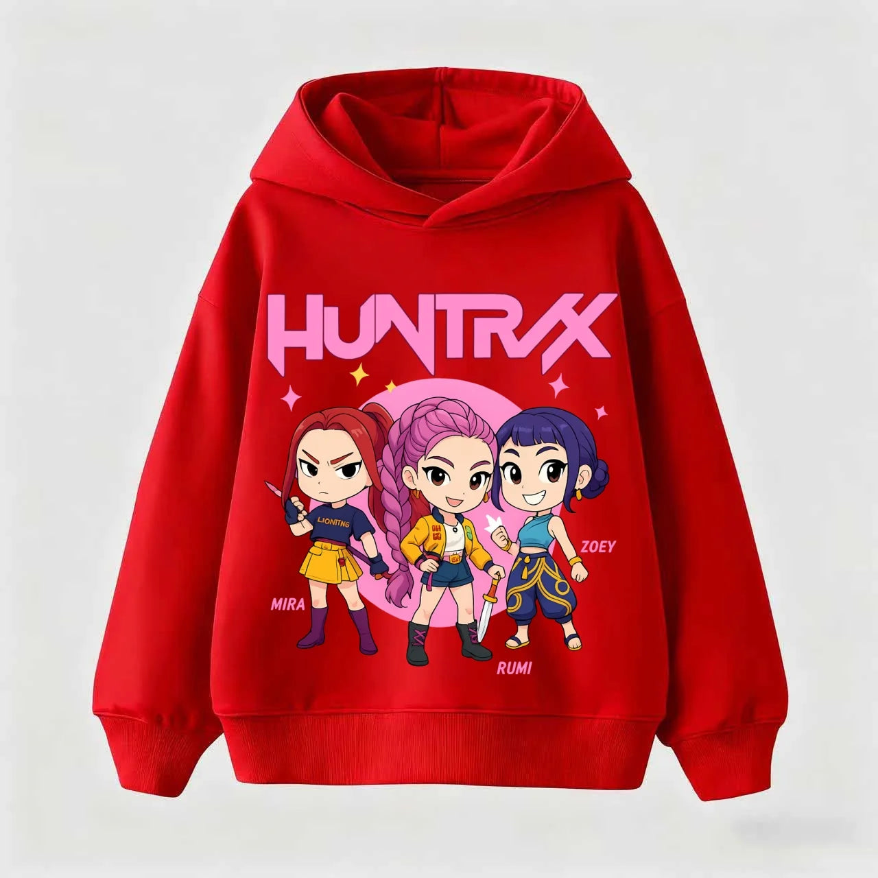 Kpop Demon Hunters Sweatshirt Kids Hoodie Casual Fashion Autumn Winter Boys Girls Warm Anime Clothes
