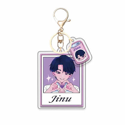 KPop Demon Hunters Kawaii Saja Boys Superstar Zoe Rumi Mira Acrylic Keychain Unters HUNTR/X Baby Keyring Huntr-X Bag Pendant