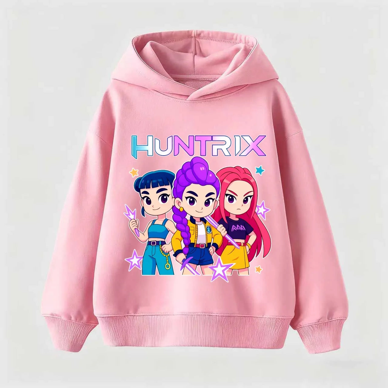 KPop Demon Hunter Rumi Derpy Cartoon Girls Boy Hooded Sweatshirt Warm Children's Korean Wave Fashion Casual Tops Casual Clothinf