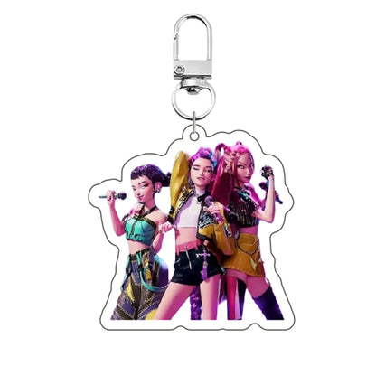 Kpop Demon Hunters Huntrix Saja Boys Acrylic Keychains Hot Accessories Jewelry Rumi Zoey Mira Sold My Soul Keyrings Fans Gifts