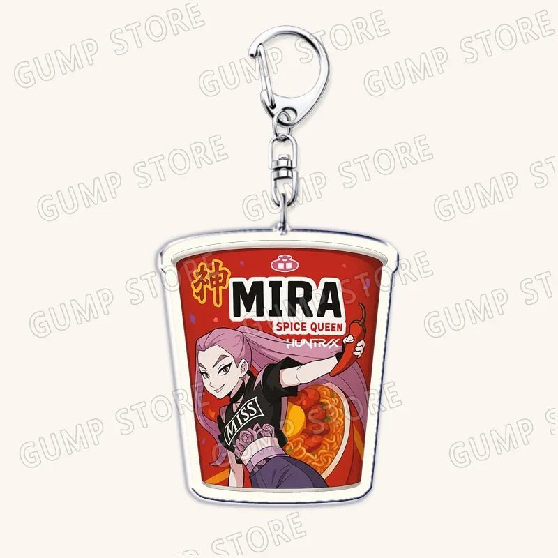 Popular Kpop TV Demon Hunters Huntrix Saja Boys Keychains for Accessories Bag Rumi Zoey Jinu Keyring Jewelry Fans Friends Gifts