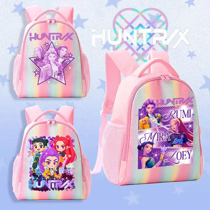 Schoolbag KPop Demon Hunters Children's Backpack Rainbow for K-POP HUNTR/X Rumi Mira Zoey Backpack Gifts Bag Shoulders Bag