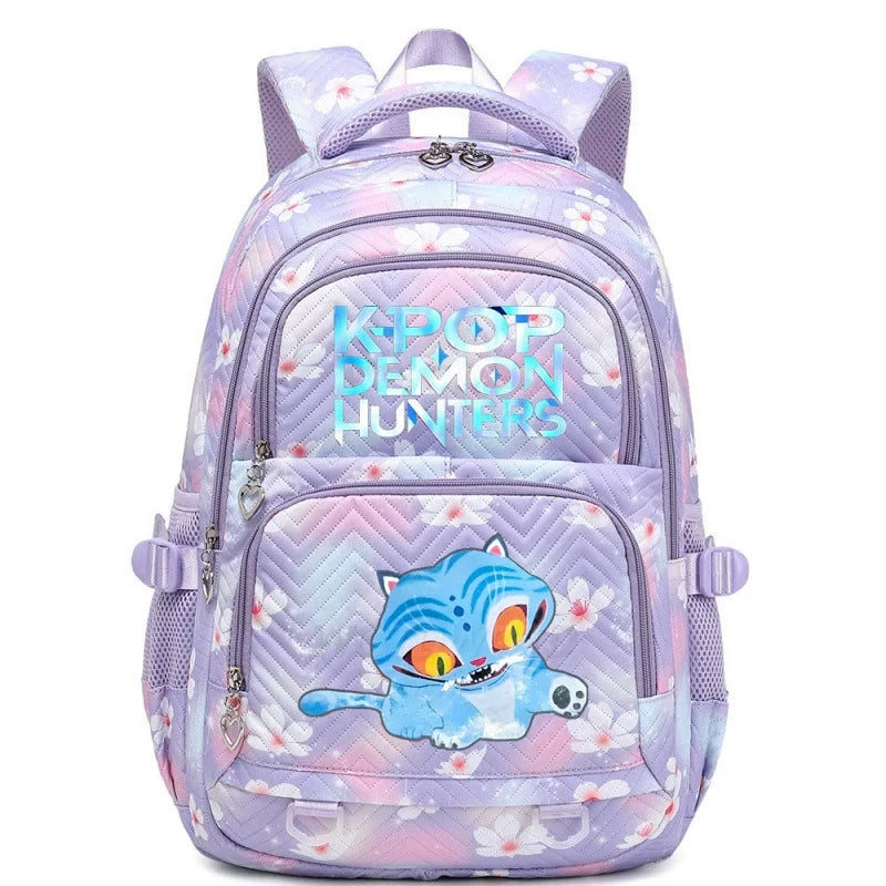 Kpop Demon Hunters Backpack Cartoon Rumi Mira Zoey HUNTR/X Saja Boys Print Schoolbag Large Capacity Student School Bas for Girls