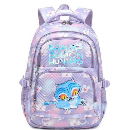 Kpop Demon Hunters Backpack Cartoon Rumi Mira Zoey HUNTR/X Saja Boys Print Schoolbag Large Capacity Student School Bas for Girls