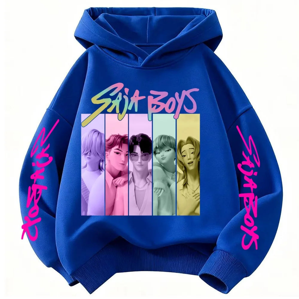 Cuddly Soft K-POP: Demon Hunters Hoodie for Kids - Playful Cartoon Pullover, Ultra-Comfy & Trendy for Everyday Fun