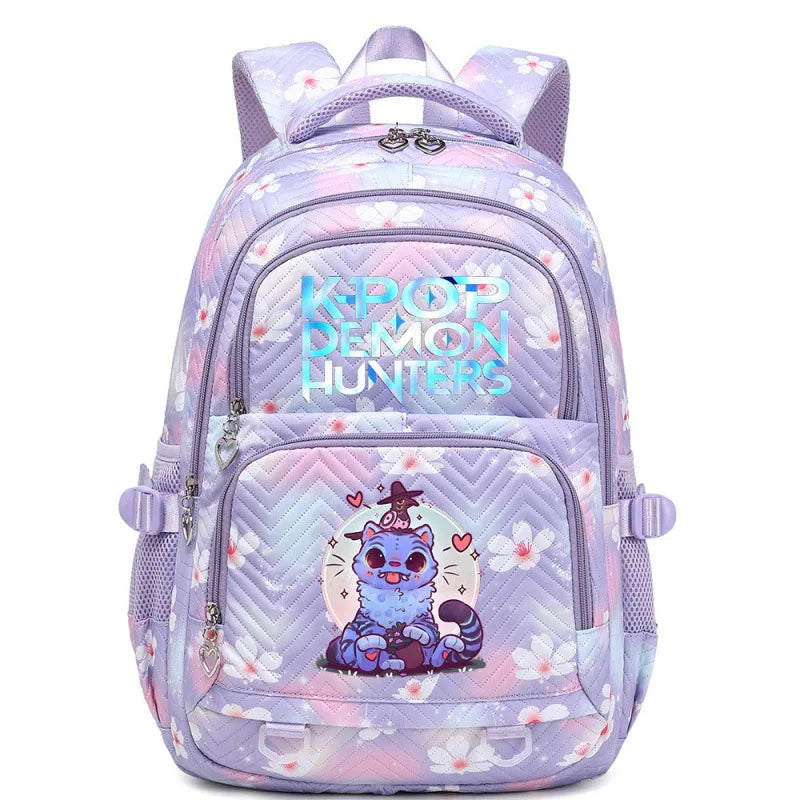 K-Pop Demon Hunters Boys Girls Backpack Huntrix Travel Knapsack Schoolbag Rucksack Women Shoulder Bag Halloween Birthday Gifts
