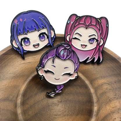 Enamel Pins KPop Demon Hunters Character Brooches Pins Lapel Pins Badge Clothing Accessories Fashion Jewelry Friendsfunny Gifts