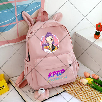 KPop Demon Hunteres Students Backpacks Cartoon Anime Graphic Print Backpack Boys Girls Fashion Schoolbag Back To School Gifts