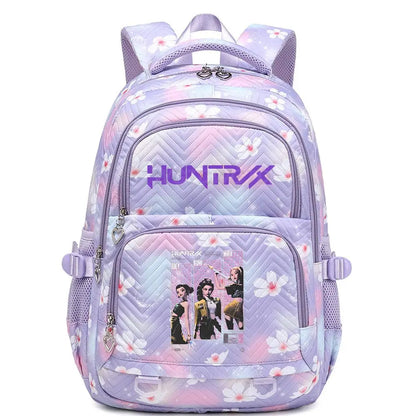 KPop Demon Hunters Backpack Rumi Mira Zoey HUNTR/X Saja Boys Print Cartoon School Bag Large Capacity Student Travel Backpacks