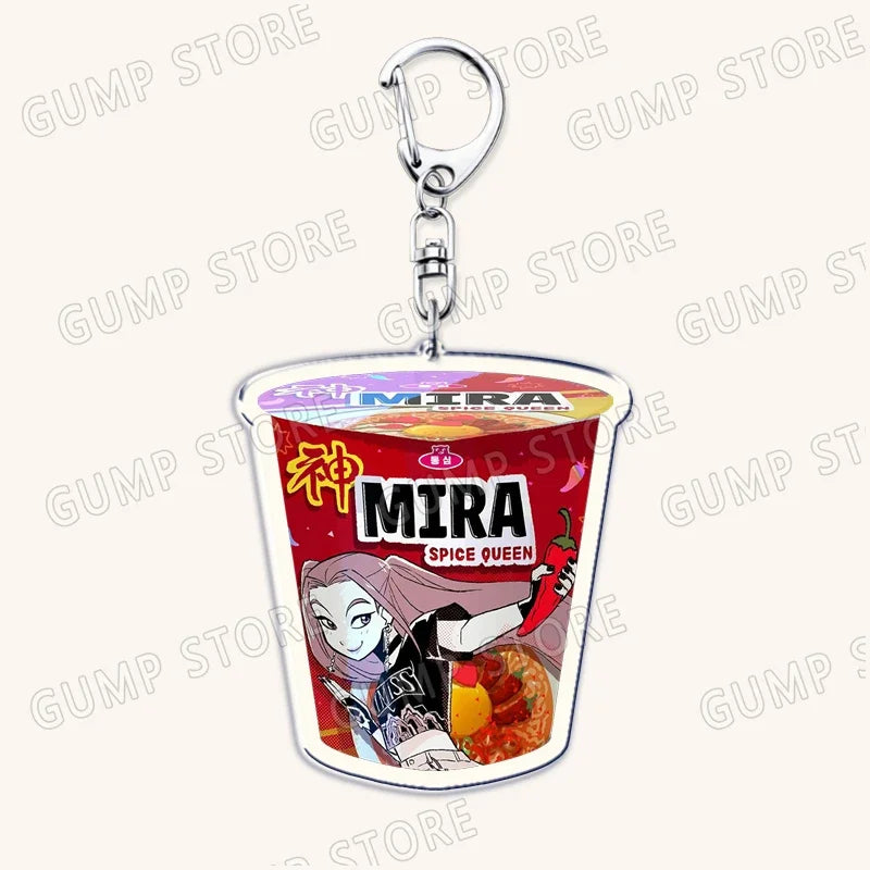 Popular Kpop TV Demon Hunters Huntrix Saja Boys Keychains for Accessories Bag Rumi Zoey Jinu Keyring Jewelry Fans Friends Gifts