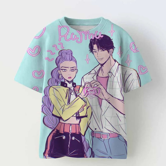 Derpy Tiger Kpop Demon Hunters Shirt for Kids Baby Girl Men Women T Shirt Cute Tiger Cartoon Clothes 2025 Hot Movie Print Soft