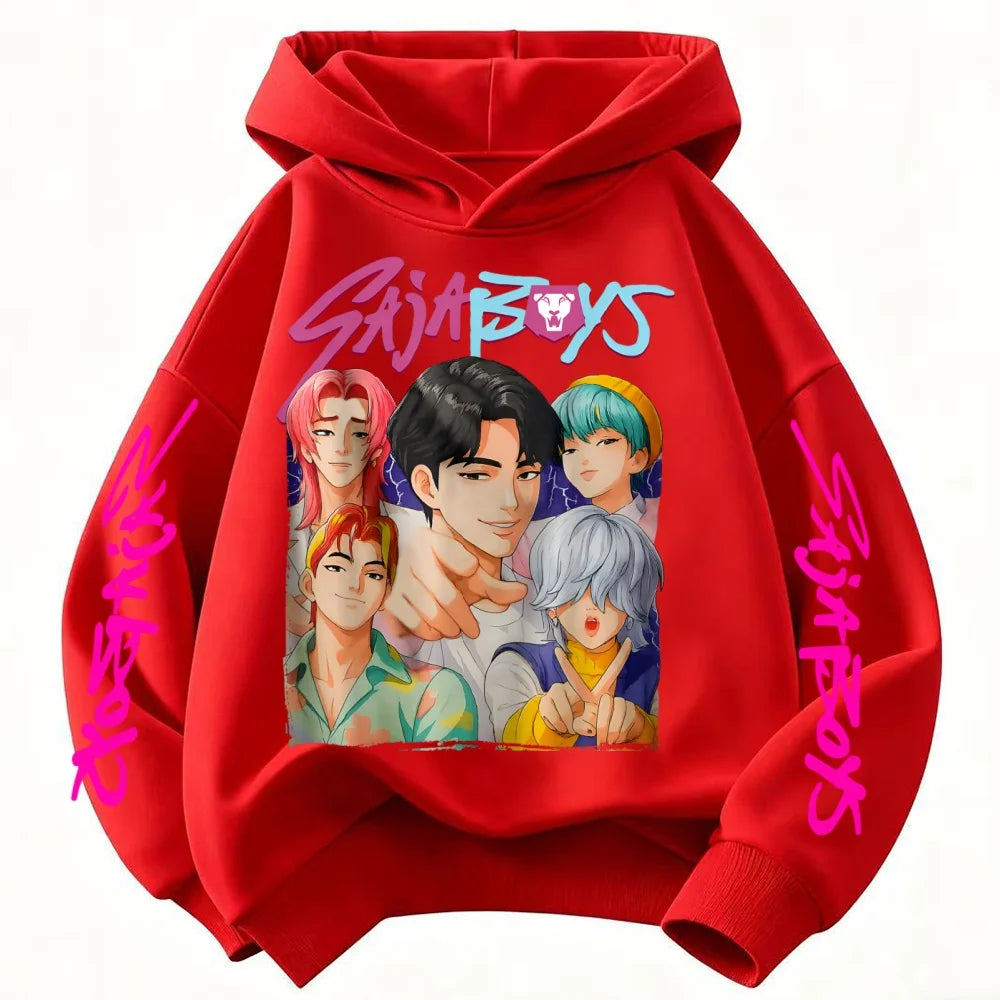 KPop Demon Hunter Huntrix Children's Sweatshirt Autumn New Boys Girls Fashion Street Pullover Children's Clothing