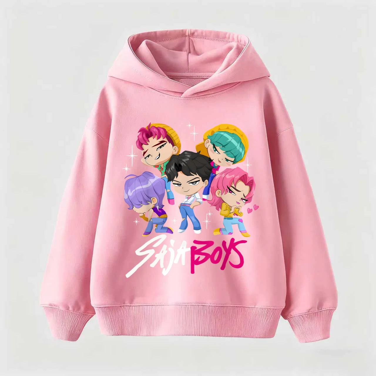 KPop Demon Hunter Rumi Derpy Cartoon Girls Boy Hooded Sweatshirt Warm Children's Korean Wave Fashion Casual Tops Casual Clothing