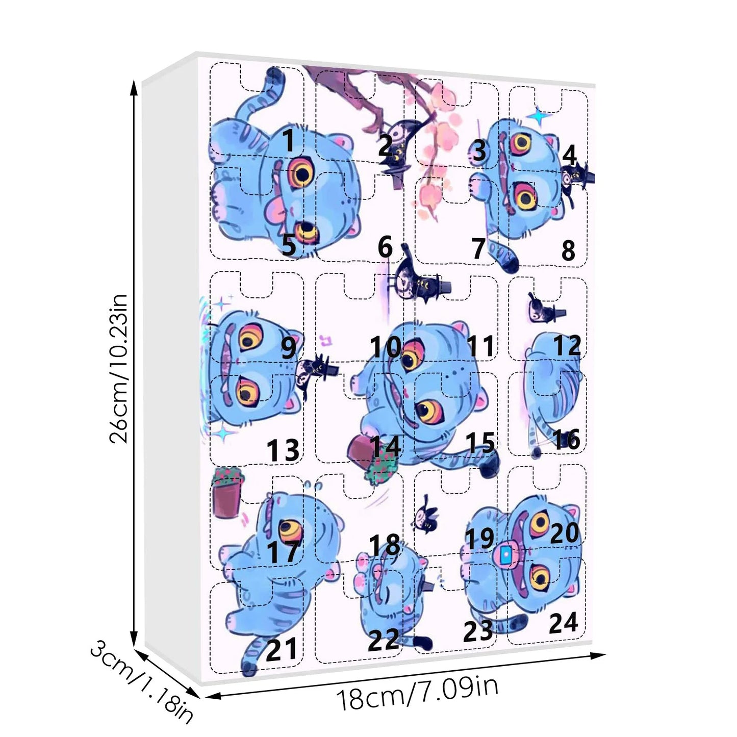 KPop Demon Hunters 24pcs Advent Calendar Box Kawaii Acrylic Keychain HUNTR X Rumi Mira Zoey Jinu Kid Surprise Box Toy Gift