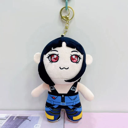 New Anime Kpop Demons Hunters Plush Keychain Cute Purple Tiger Black Hat Magpie With 3 Eyes Monster Keychain Plush Toy