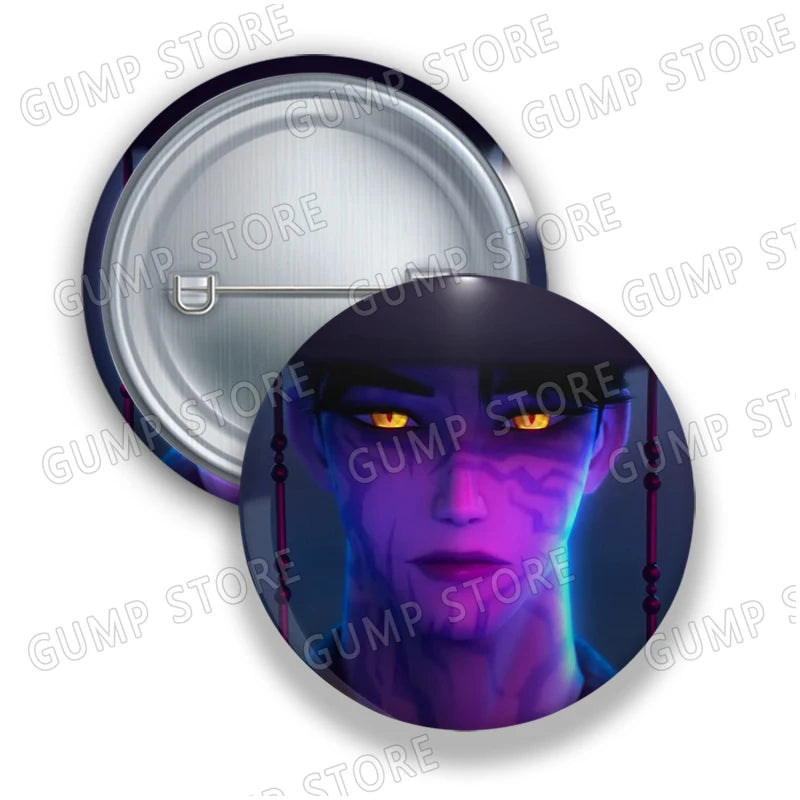 Kpop Demon Hunters Badges for Jewelry Accessories Bag Decor Huntrix Saja Boys Rumi Zoey Jinu Tinplate Button Brooch Pins Gifts