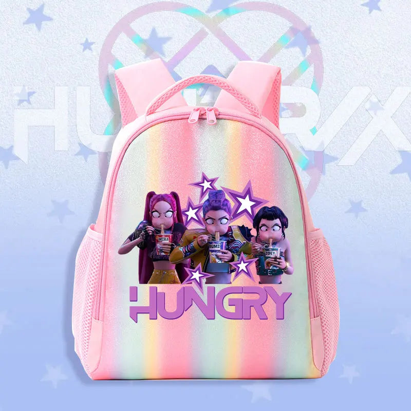 Schoolbag KPop Demon Hunters Children's Backpack Rainbow for K-POP HUNTR/X Rumi Mira Zoey Backpack Gifts Bag Shoulders Bag