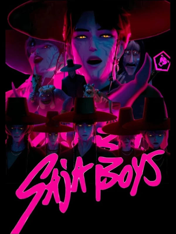 Saja Boys K Pop Demon Hunters Movie Poster Print For Bedroom Living Room Decor Cartoon Music Band Canvas Painting Wall Art