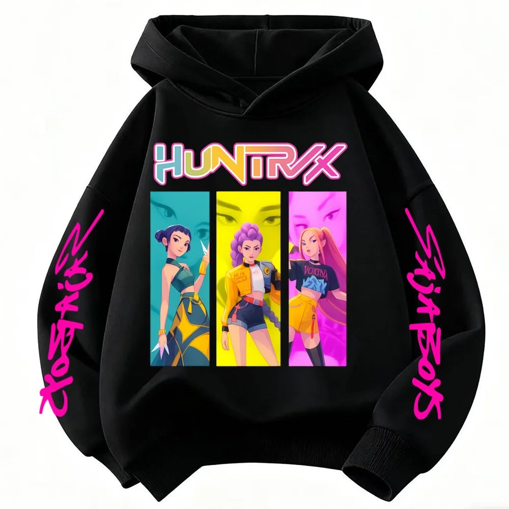 KPop Demon Hunters Saja Boys Clothes Child Girl Boy Fashion Casual Hoodies Girl Outfits Harajuku Street Style Hoodie Sweatshirt