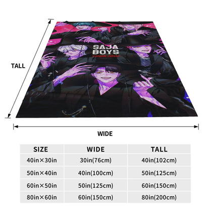 KPop Demon Hunters Anime Flannel Blankets Winter  Soft Bedding Throws for Kids Outdoor Graphic Bedspread Sofa Bed Cover
