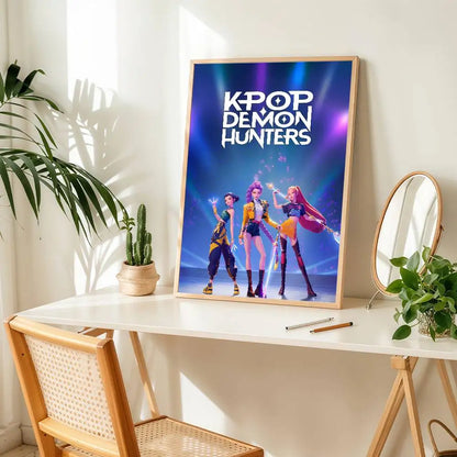 K-pop D-Demon Hunters Anime Poster Suitable For Home Living Room Bedroom Office Bar Wall Decoration Sticker