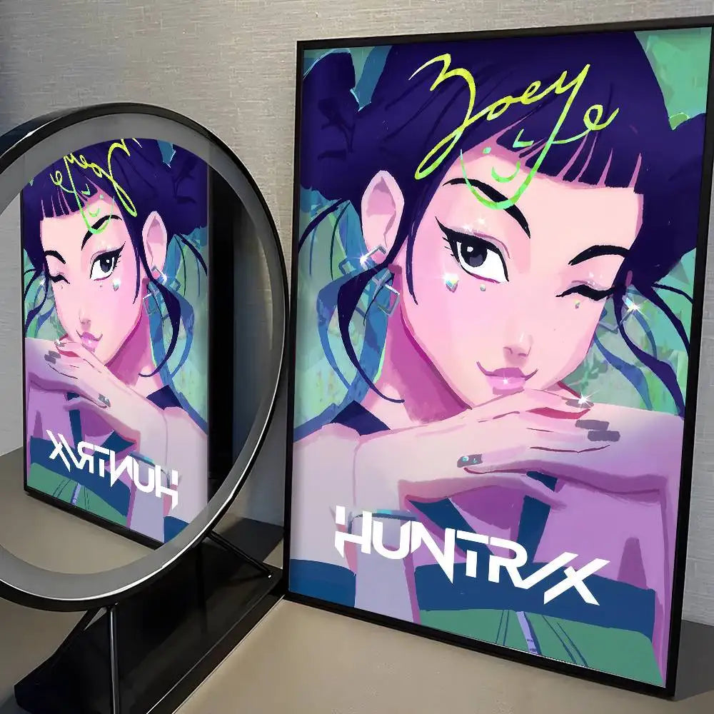 Anime K-Kpop D-Demon Hunter Poster High Quality Print Home Decor Wall Art Mural Room Bar Decoration