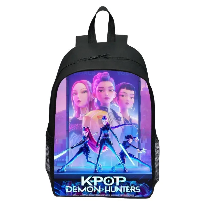 Kpop Demon Hunters Backpack Huntrix K-pop Demon Hunters Rumi Mira Zoey Backpack Pencil Case School Bag Mochila Set Pencilcase