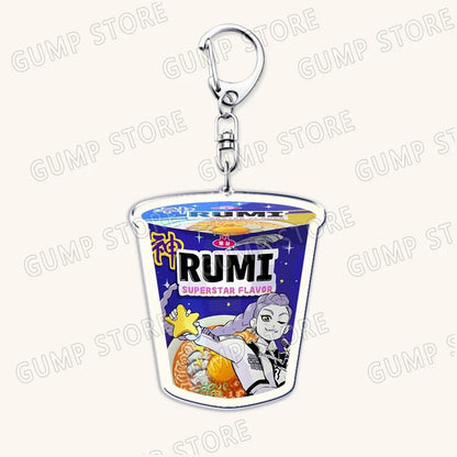 Popular Kpop TV Demon Hunters Huntrix Saja Boys Keychains for Accessories Bag Rumi Zoey Jinu Keyring Jewelry Fans Friends Gifts