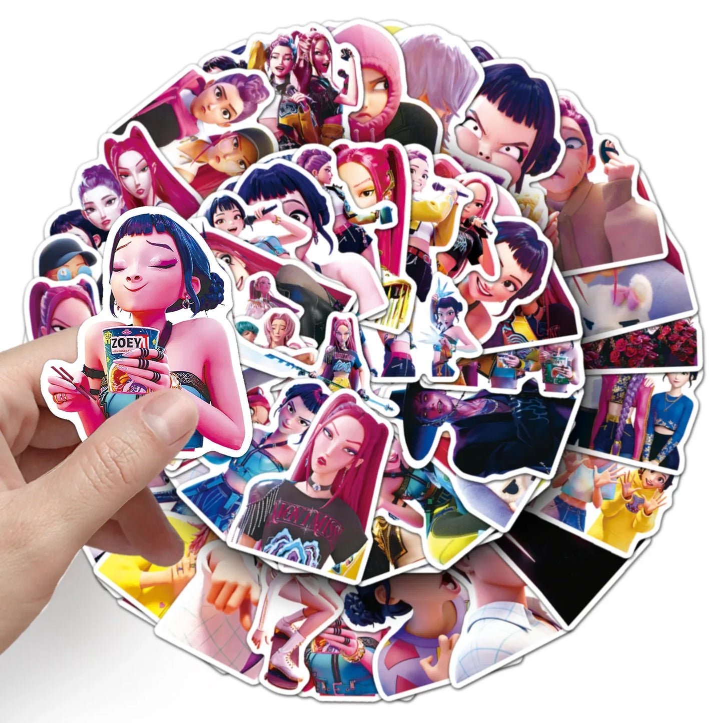 Kawaii Anime Kpop Demon Hunter Stickers Cartoon Sealing Decals Waterproof DIY Scrapbooking Stationery Cute Sticker Gifts