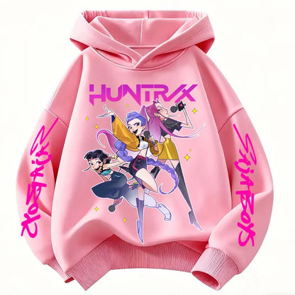 Kids Anime Demon Slayer Tomioka Print Cotton Hoodie Unisex Boys Girls Casual Tshirt 100-160cm Childrens Cartoon Clothes