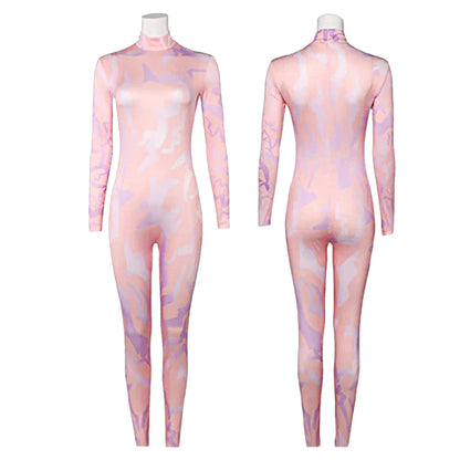 Demon Hunters Rumi Costume K Pops Colorful Tattoo Jumpsuit Outfits Devil Bodysuit Cosplay Anime Role-play Performance Halloween