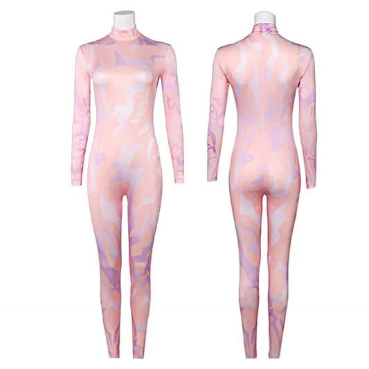 Demon Hunters Rumi Costume K Pops Colorful Tattoo Jumpsuit Outfits Devil Bodysuit Cosplay Anime Role-play Performance Halloween