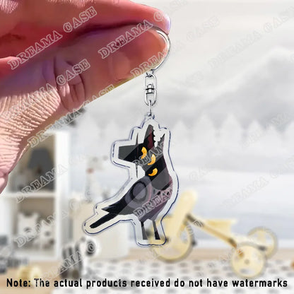 Cartoon Huntrix Saja Boys Acrylic Keychains Ring Double-Sided Key Chain Jewelry K-Pop Demon Hunters Fan Love Gifts