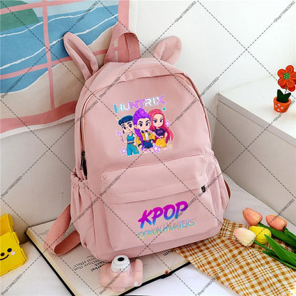 KPop Demon Hunteres Students Backpacks Cartoon Anime Graphic Print Backpack Boys Girls Fashion Schoolbag Back To School Gifts
