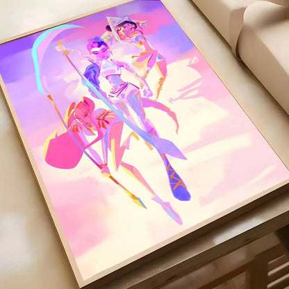 1PC K-POP DEMON HUNTERS Poster High-definition art sticker Self adhesive waterproof home decoration for living rooms bedrooms